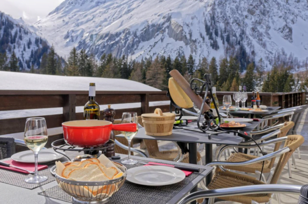 Edelweiss hotel outdoor dining area small